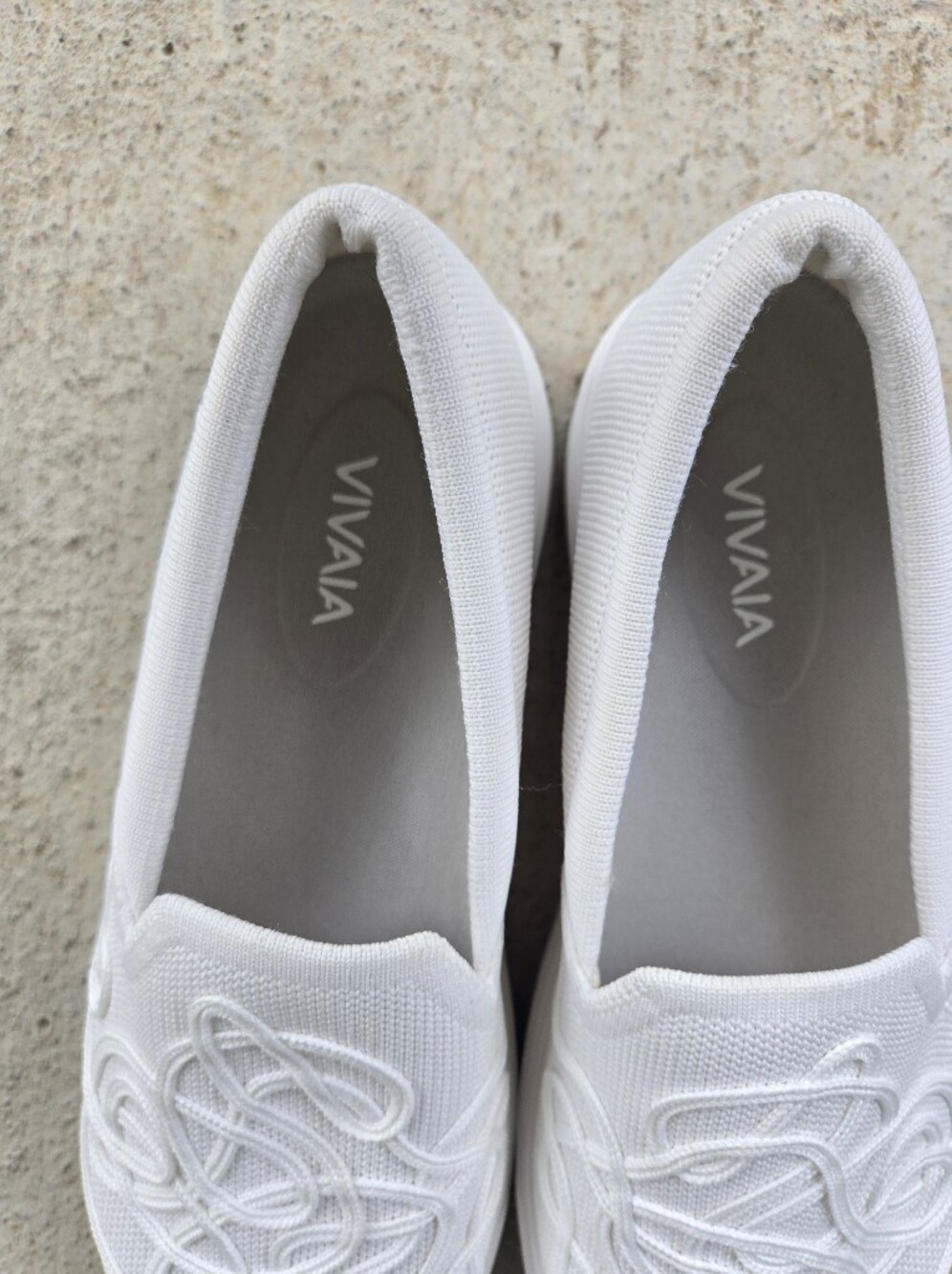 VIVAIA White Knit Slip-On Loafers Excellente Conditions - Picture 5 of 8